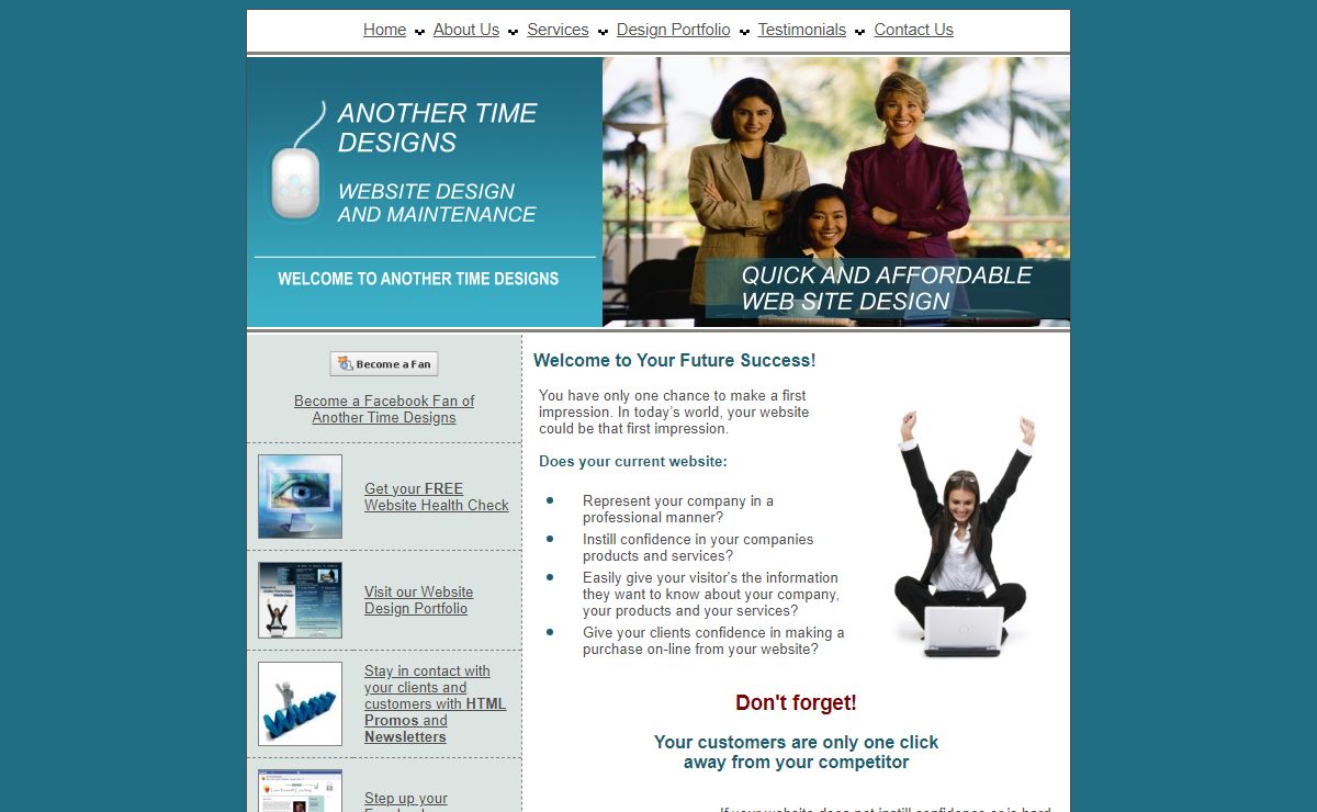 Another Time Designs - Affordable Website Design