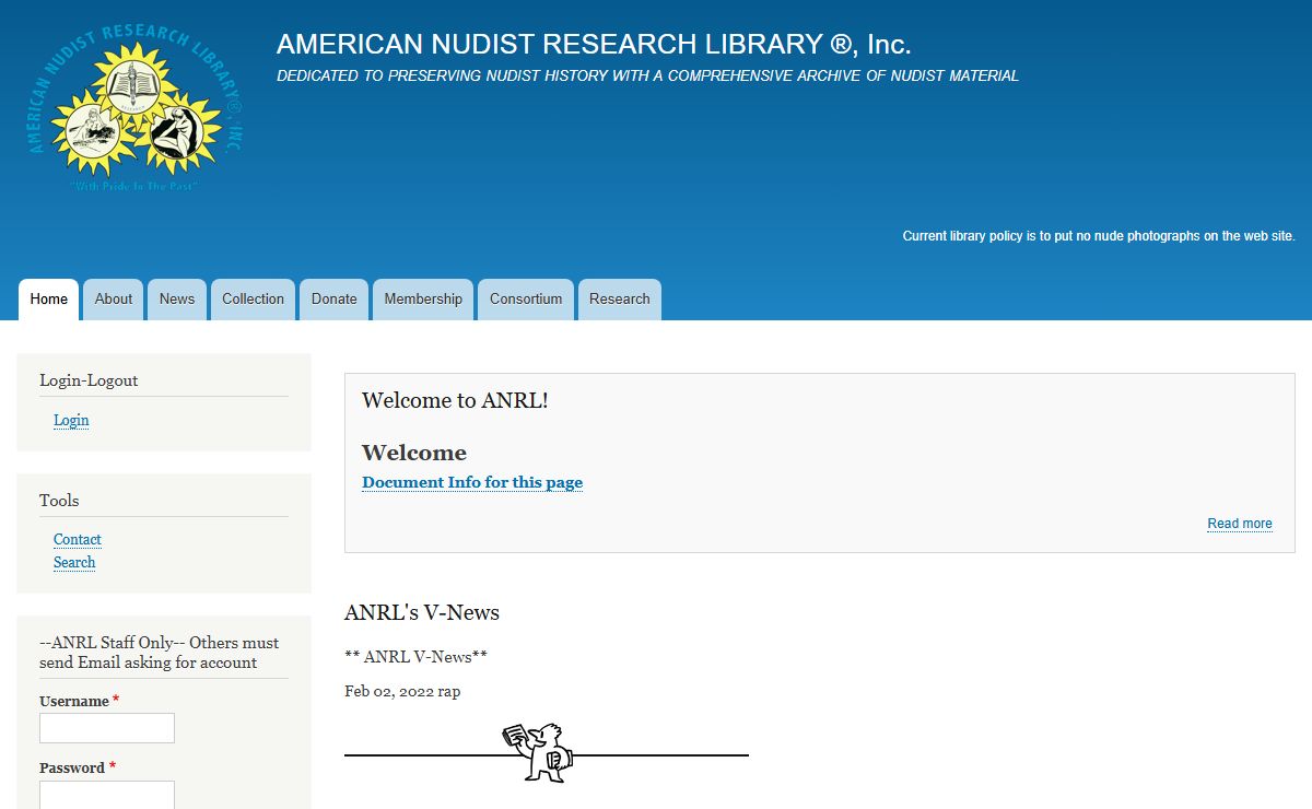 Home | AMERICAN NUDIST RESEARCH LIBRARY ®, Inc.