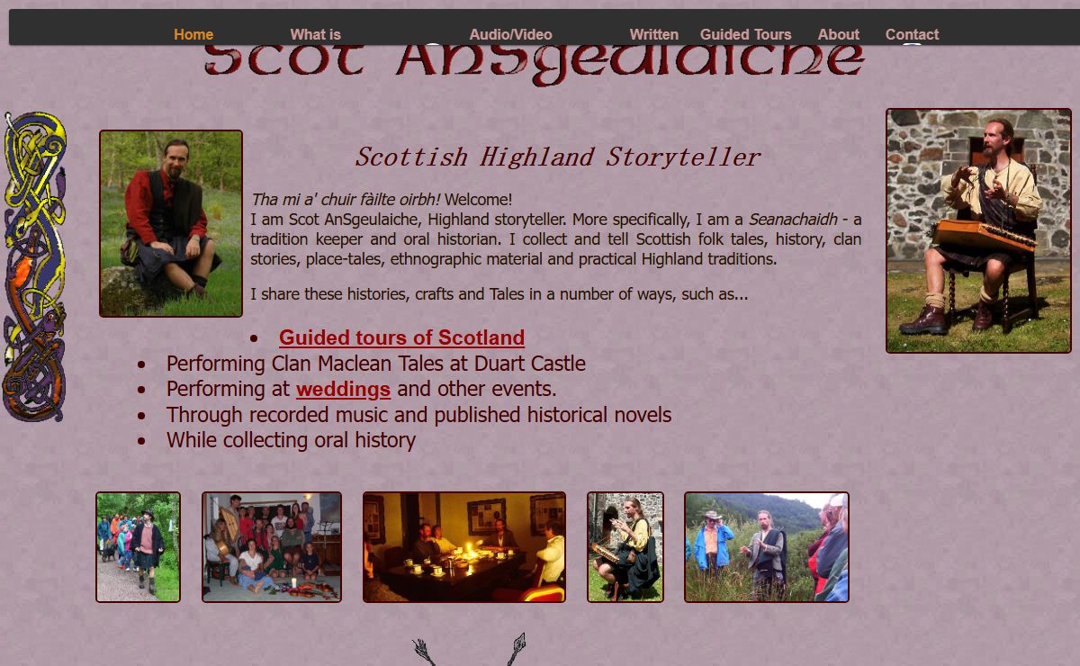 Home - Scot AnSgeulaiche, Traditional Highland Storyteller