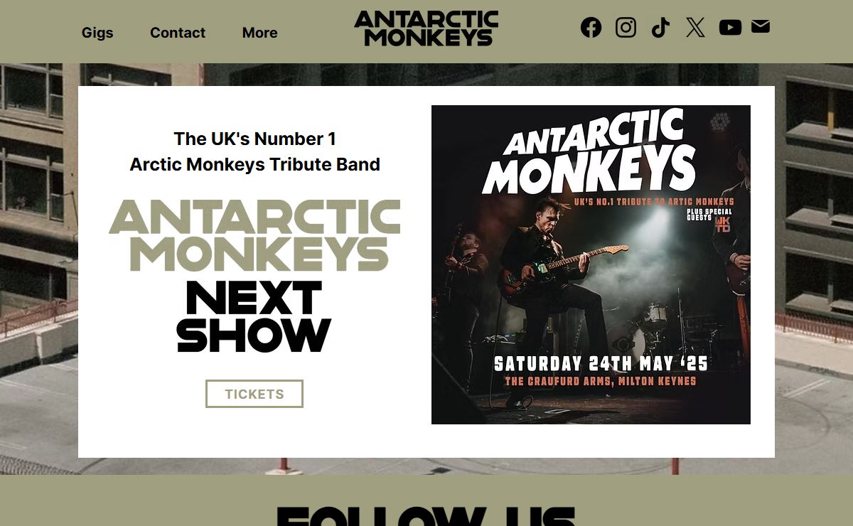 Arctic Monkeys Tribute Band | UK's Number 1 and Best Tribute | Antarctic Monkeys