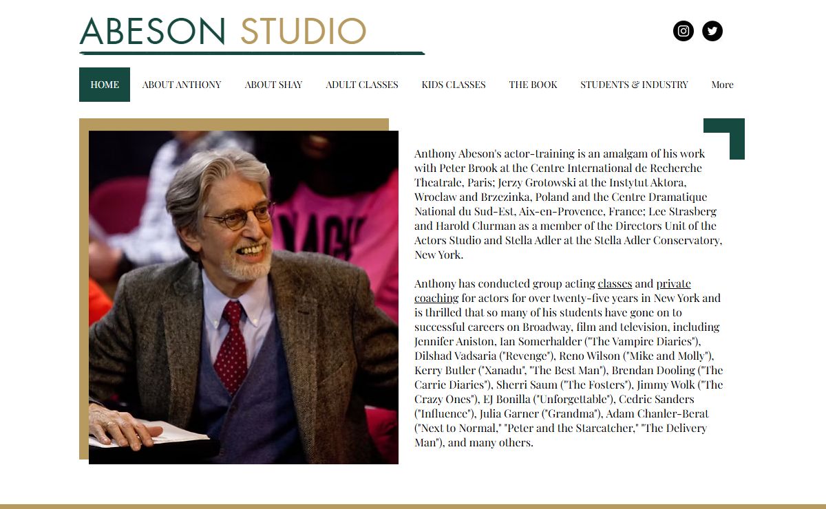 HOME | Anthony Abeson | Acting Coach | New York City