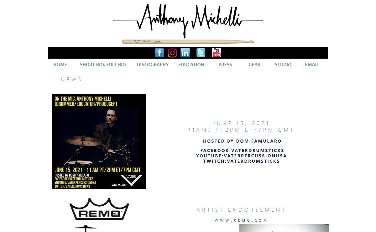 Anthony Michelli official website