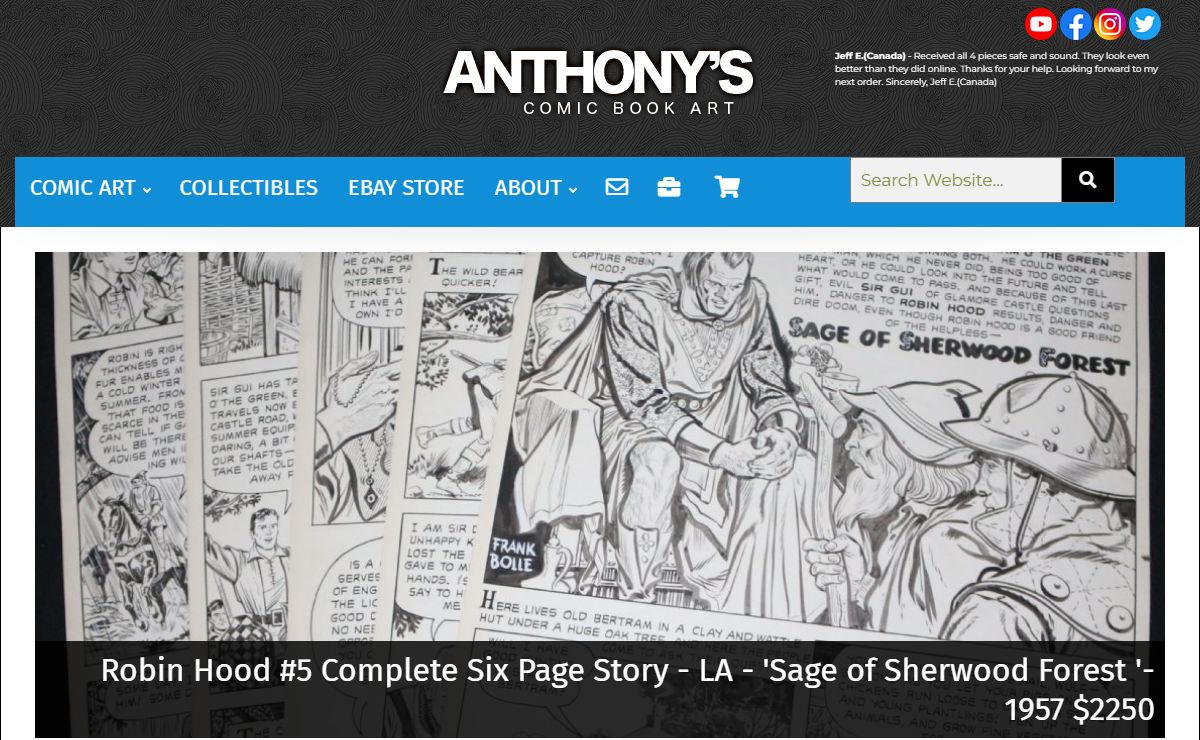 Welcome to Anthony's Comic Book Art