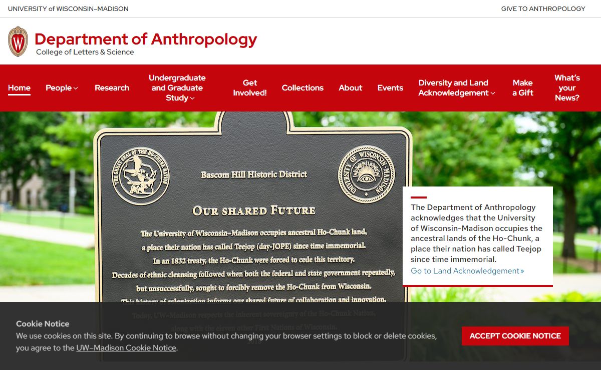 Department of Anthropology – College of Letters & Science – UW–Madison