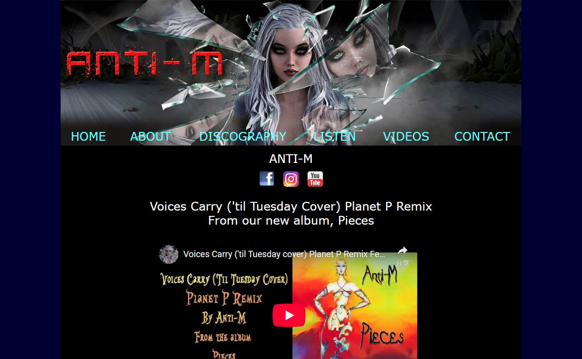 ANTI-M OFFICIAL SITE FOR GOTHIC DARKWAVE SOMETIMES METAL ROCK BAND