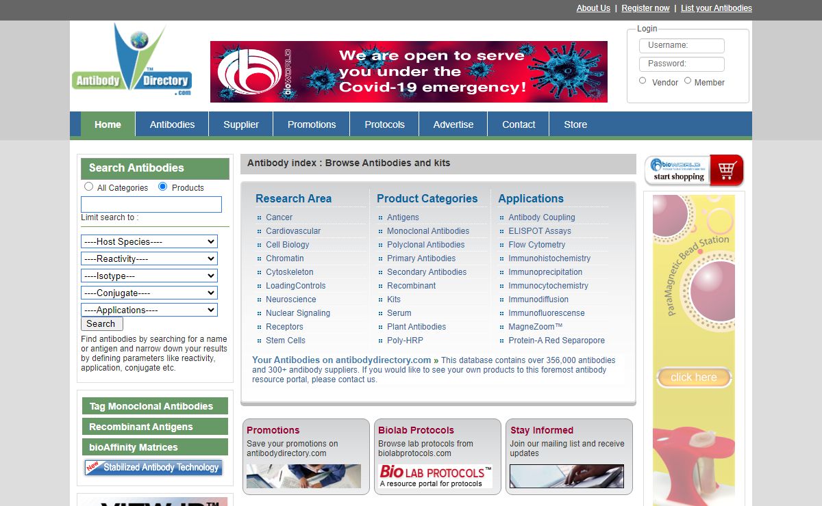 Antibody Directory - Foremost Antibody Resource Portal