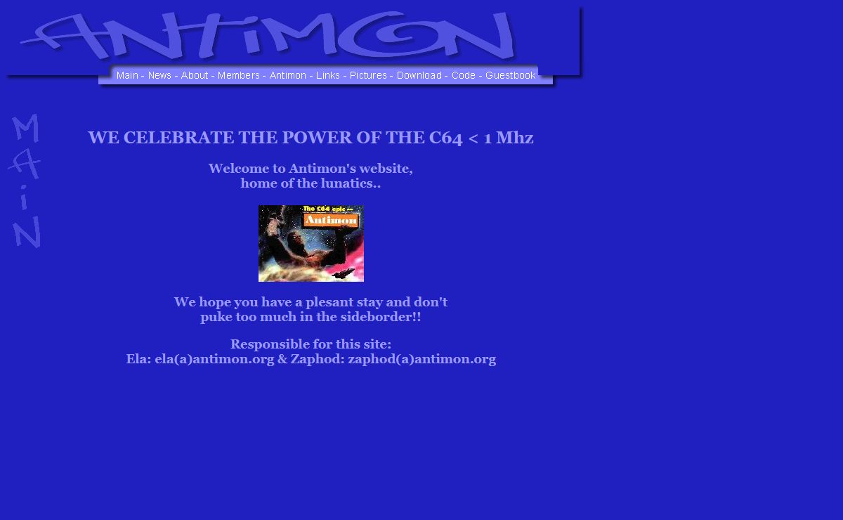 Antimon the old Commodore 64 demogroup from Norway and Finland