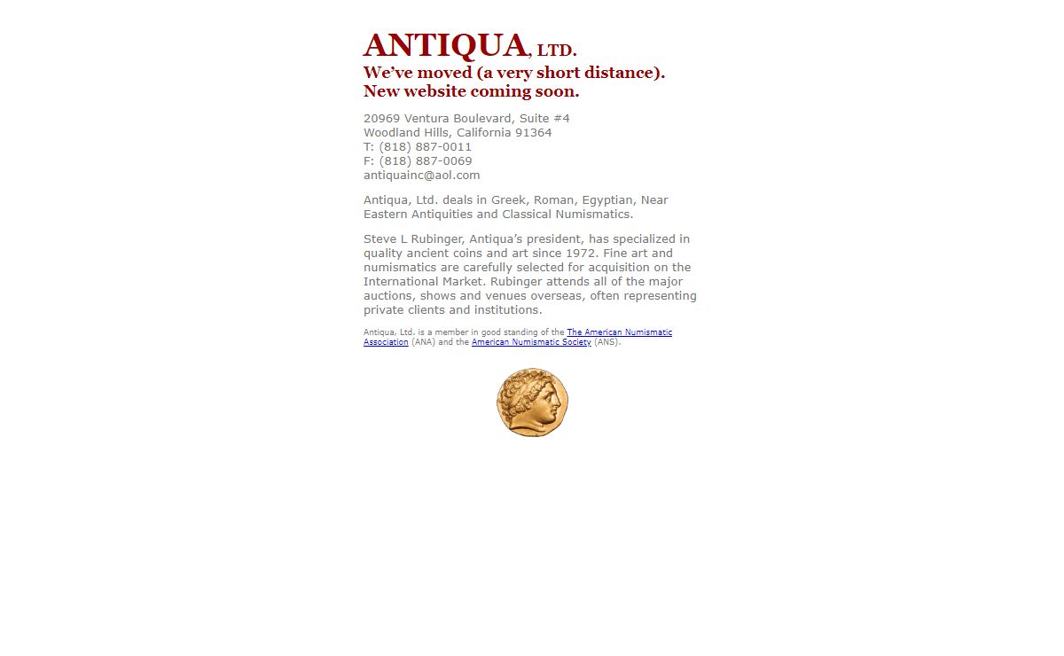 Antiqua, Ltd. Ancient Art & Numismatics - Antiquities & Ancient Coins: Greek, Judaean, Roman, Byzantine - Gussage All Saints Hoard