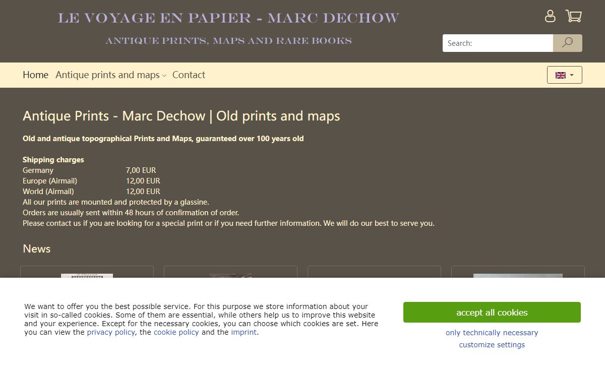 Antique Prints - Marc Dechow | Old prints and maps