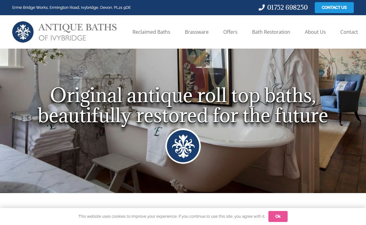 Antique Bathrooms | Original cast iron roll top baths & accessories