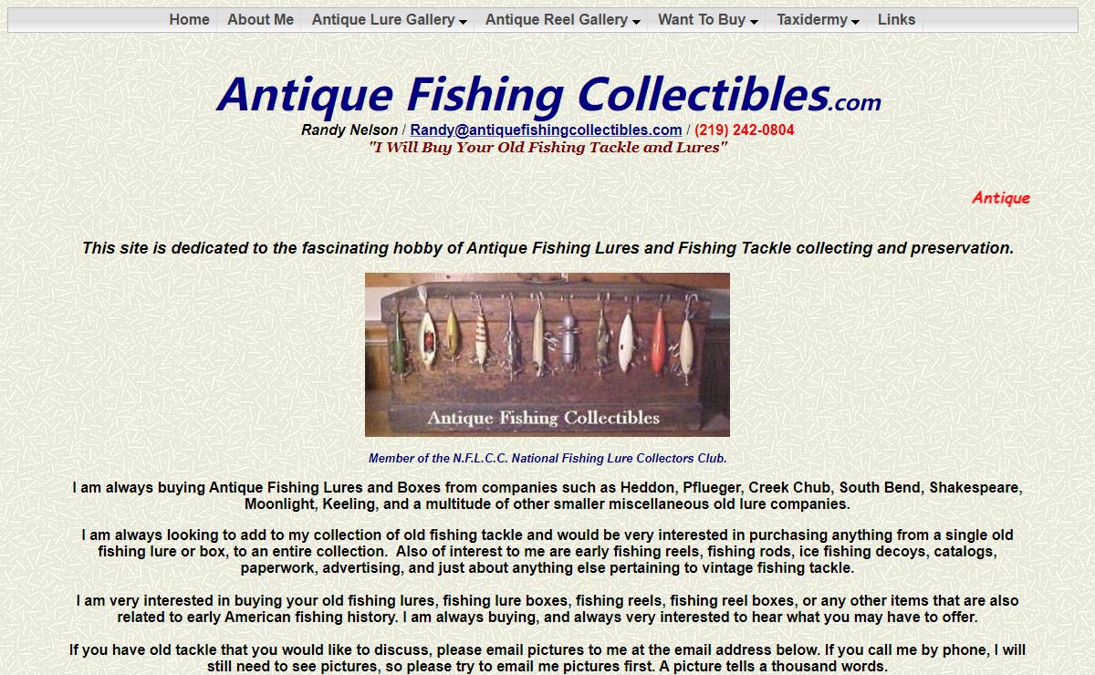 Antique Fishing Collectibles - Antique Fishing Lures and Reels