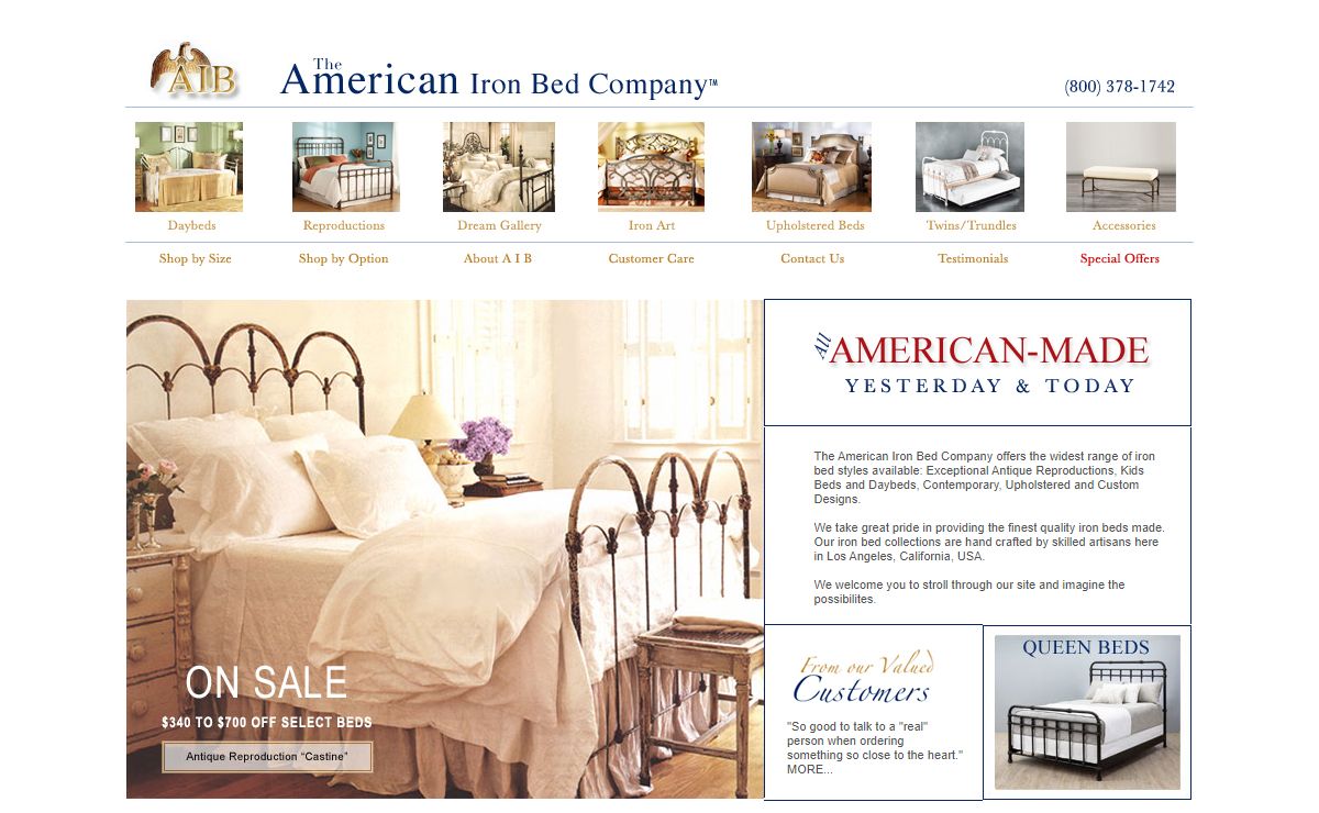 IRON BEDS, The American Iron Bed Co, Fine American handmade iron bed frames
