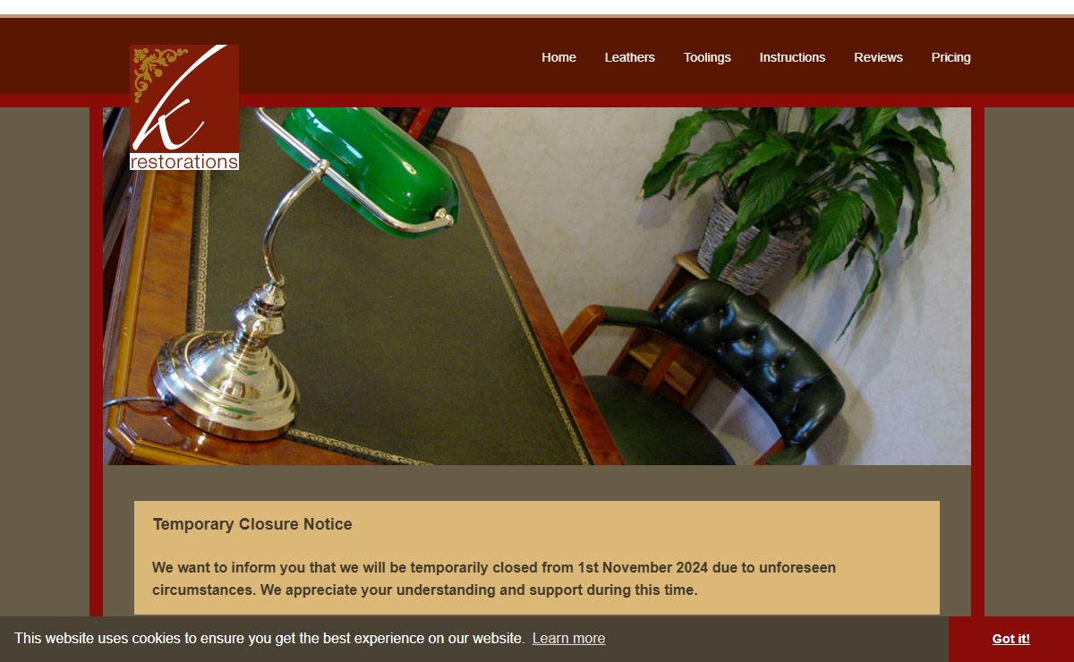 Replacement leathers for antique desks and tables | K Restorations