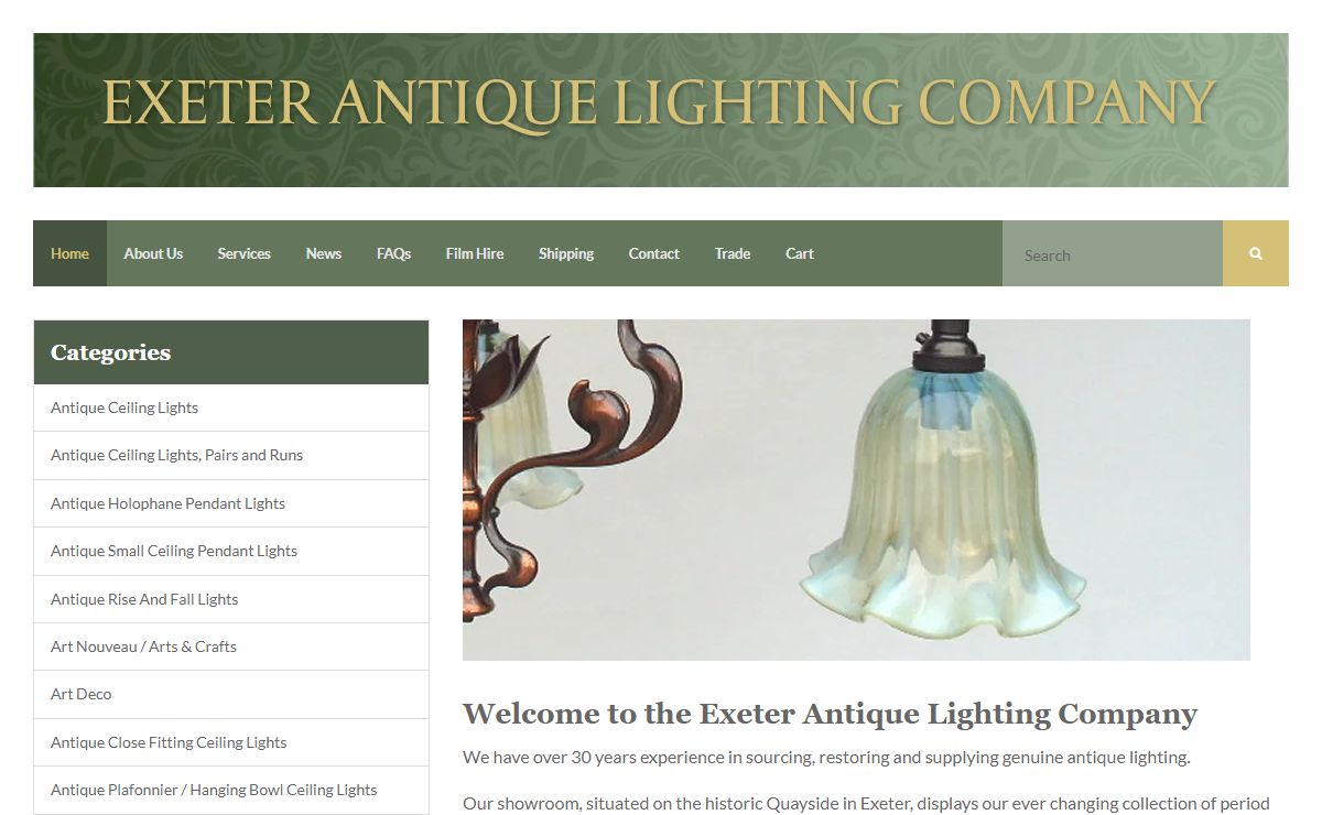 Exeter Antique Lighting Company | Antique Lighting Specialists
