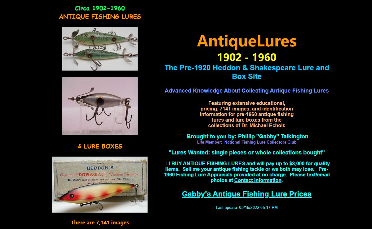AntiqueLures: old fishing lures and tackle