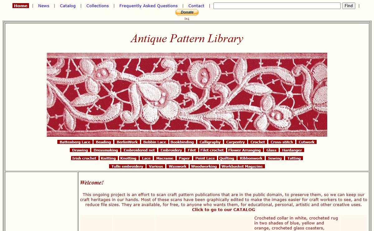 APL - Antique Pattern Library