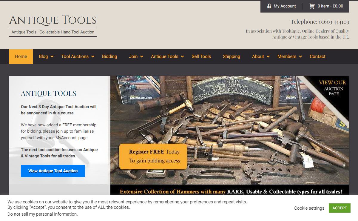 Antique Tools & Rare Old Collectable Tool Auction Online