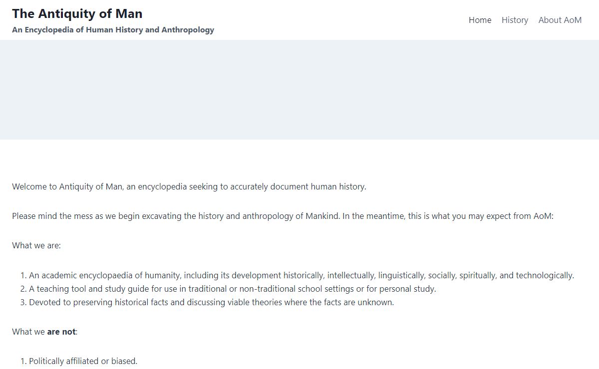 Welcome to Antiquity of Man – The Antiquity of Man