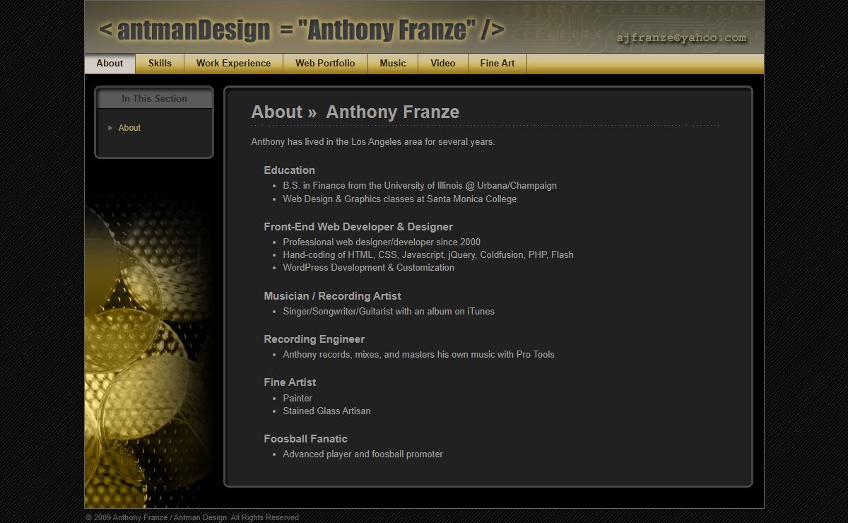 Anthony Franze - Antman Web Design and Development