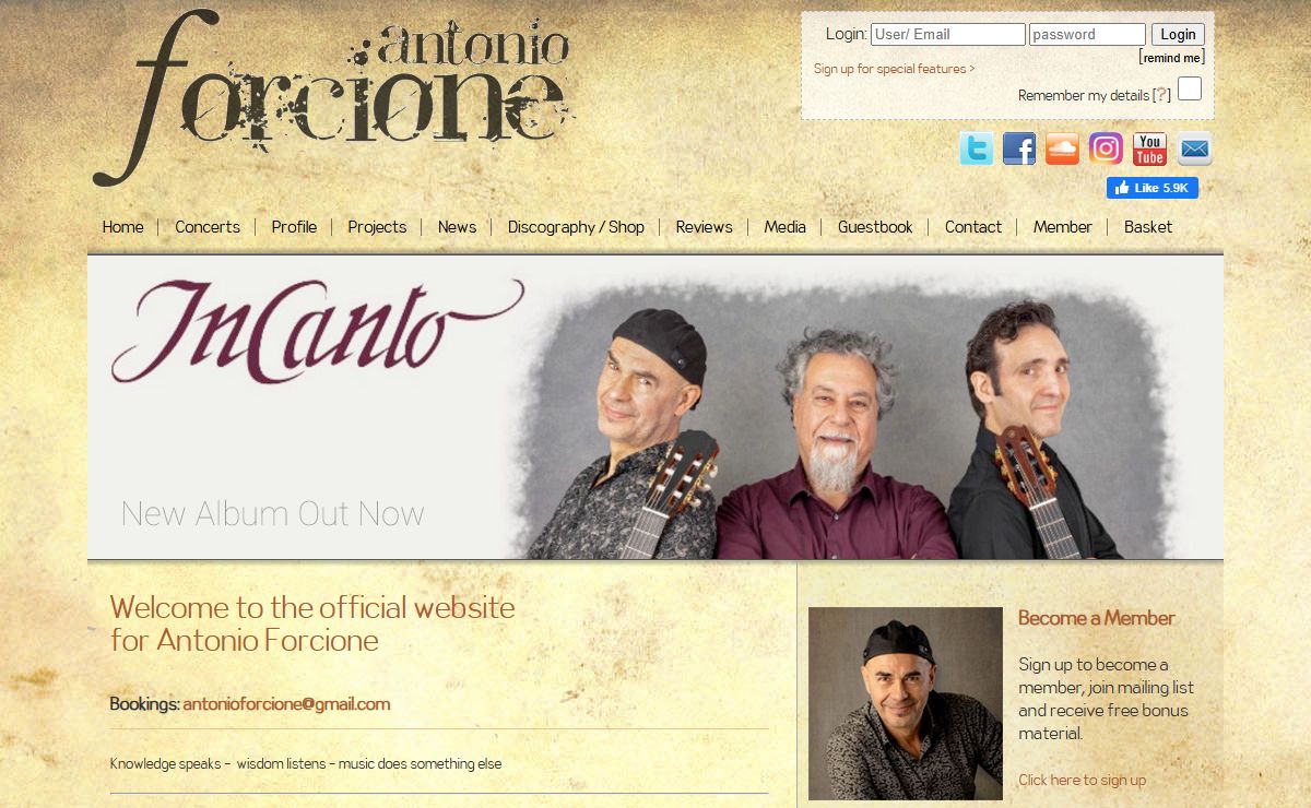 Antonio Forcione - multi-award winning acoustic guitarist composer | Home