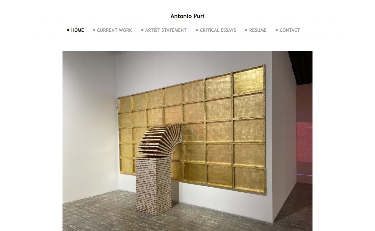 Antonio Puri visual artist - Home
