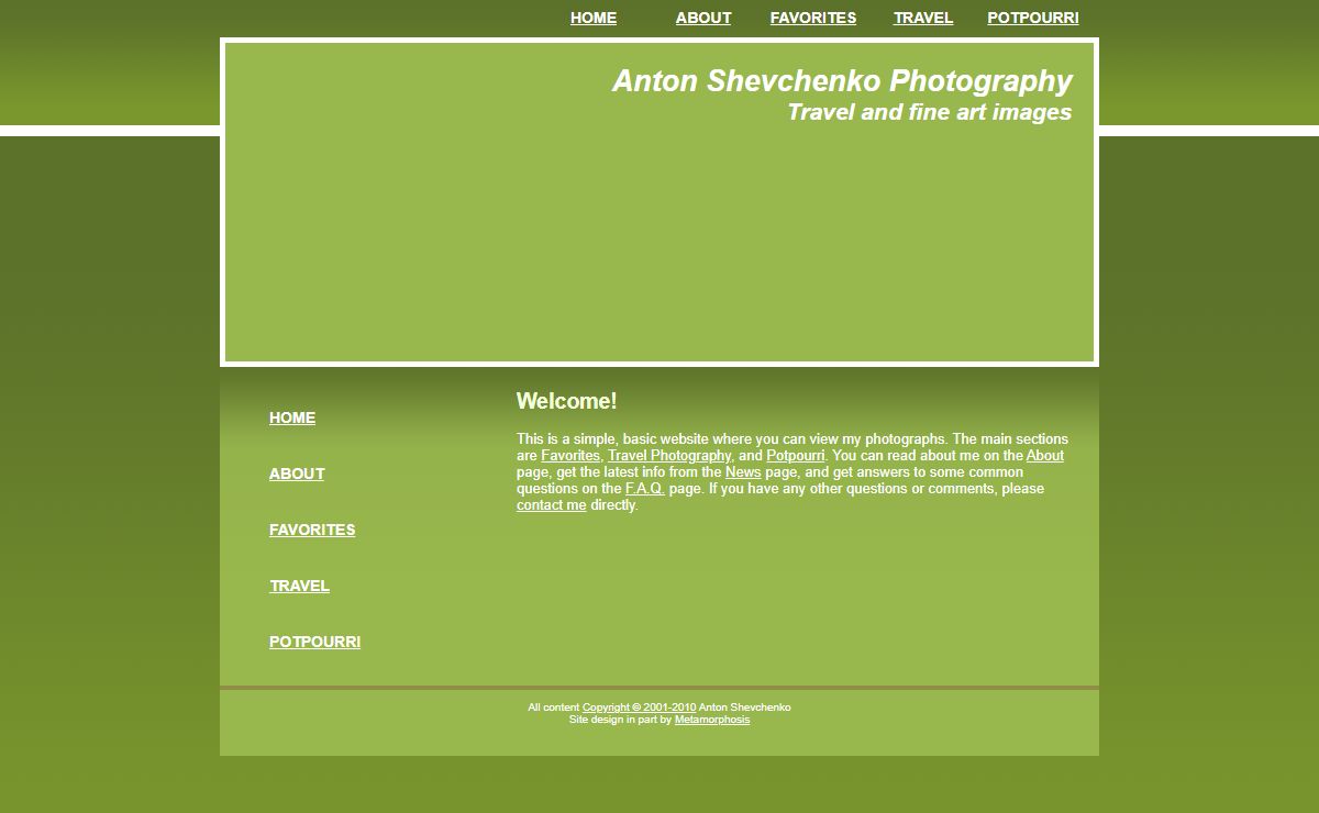 Welcome to Anton Shevchenko Photography