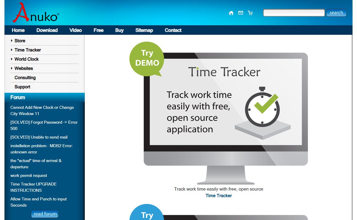 Time Tracker, World Clock, Websites