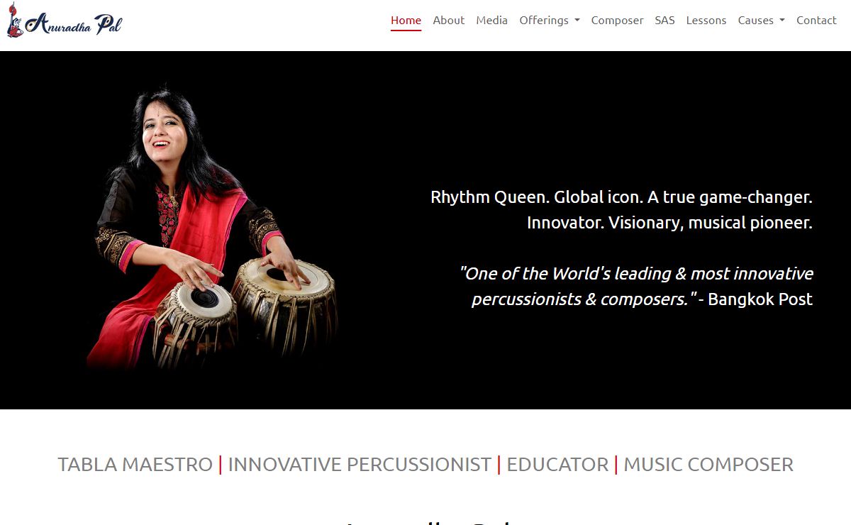 Anuradha Pal | Tabla player | Percussionist | Educator | Composer