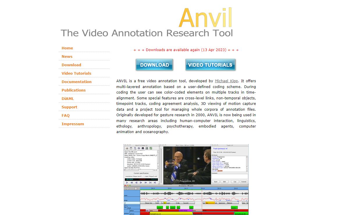 ANVIL: The Video Annotation Research Tool