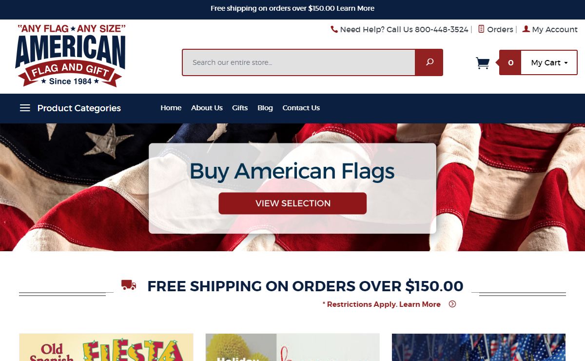 American Flag and Gift