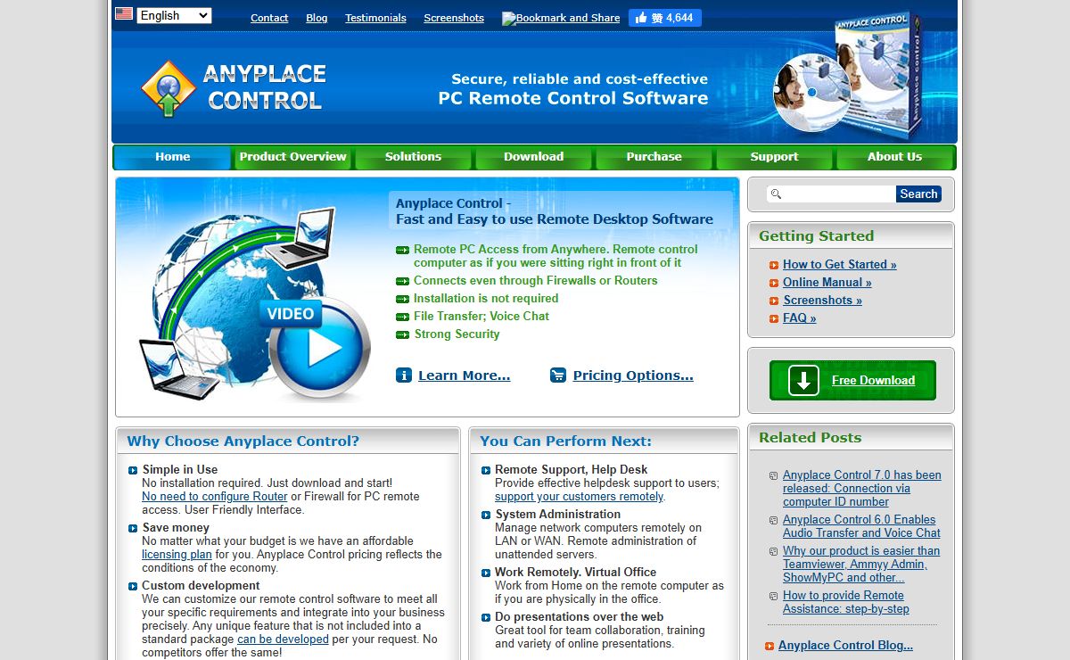 Remote Desktop Software for Distant PC Access & Computer Control