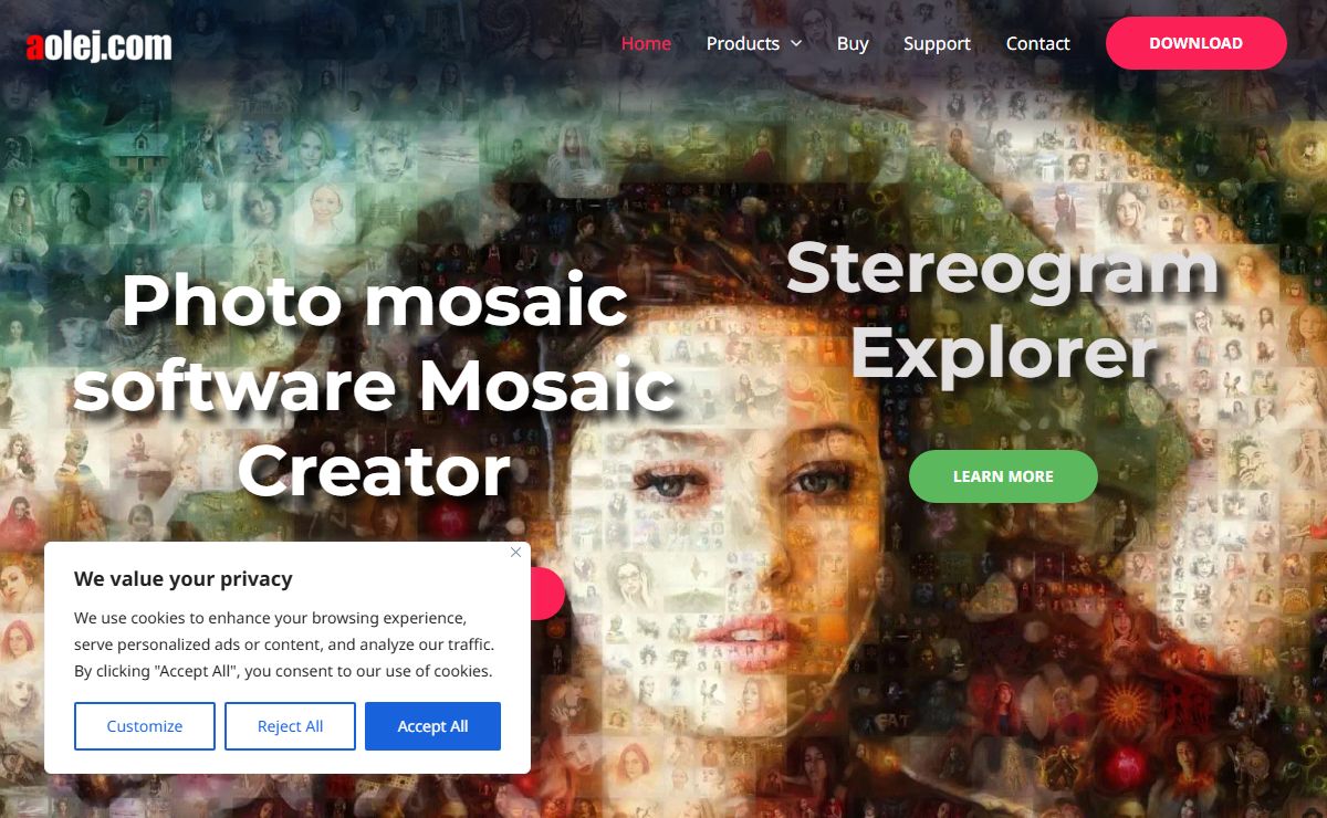 Photo mosaic software - Mosaic Creator - aolej.com