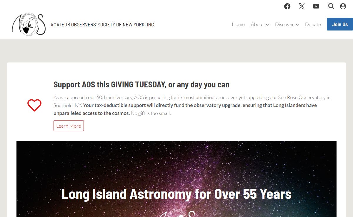 Long Island astronomy - Amateur Observers' Society of New York, Inc.