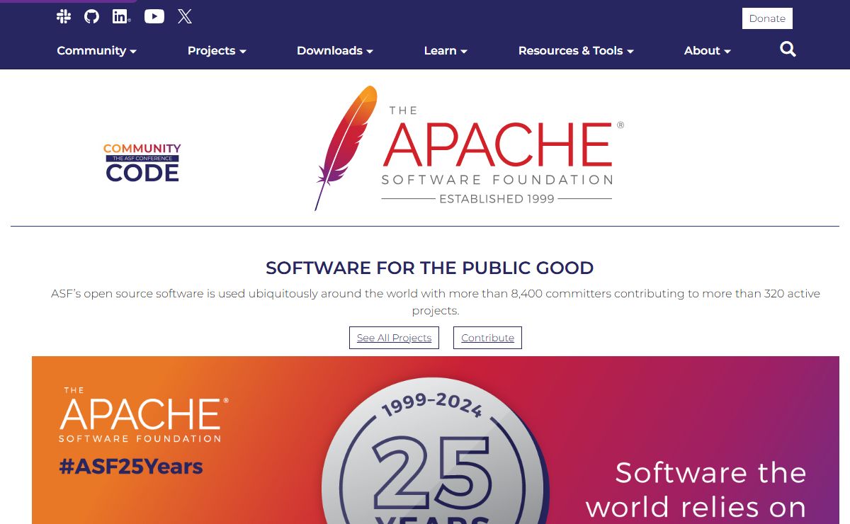 Welcome to The Apache Software Foundation
