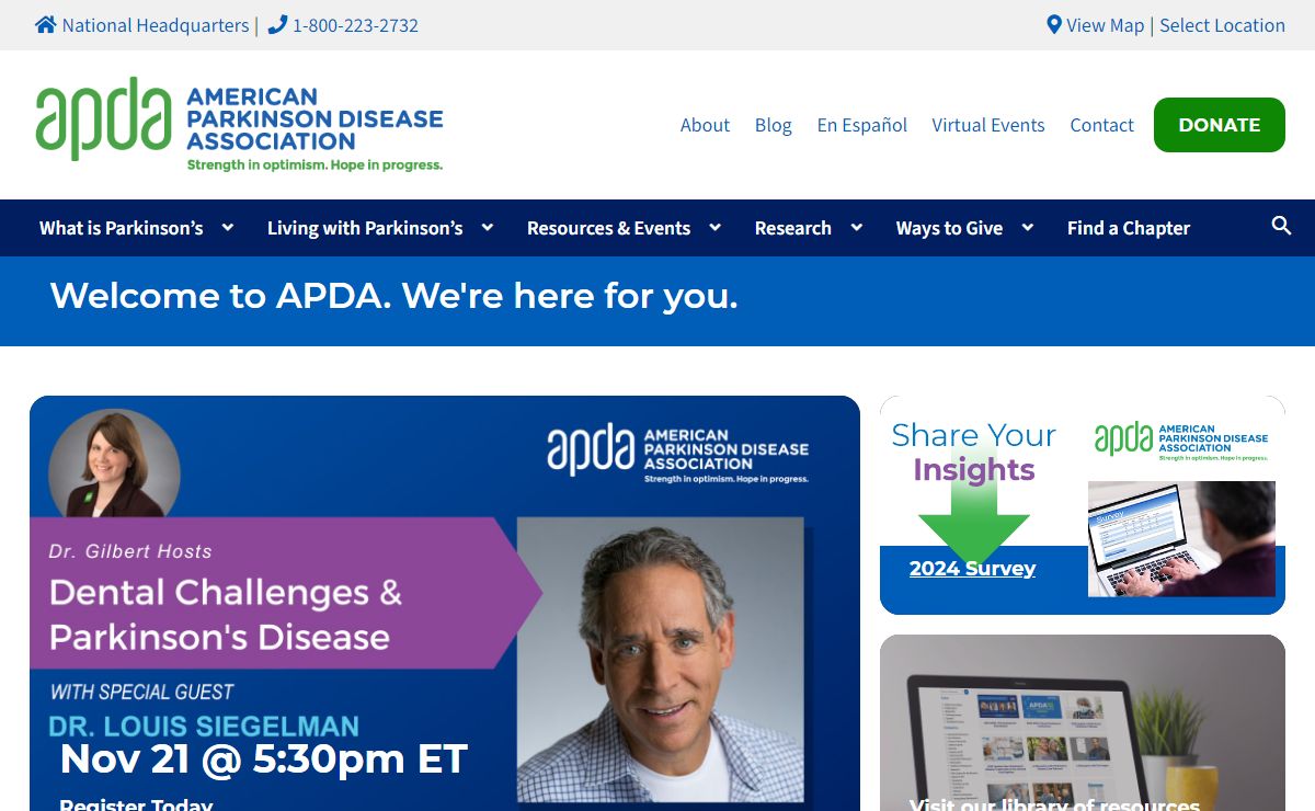 American Parkinson Disease Association: Hope in Progress
