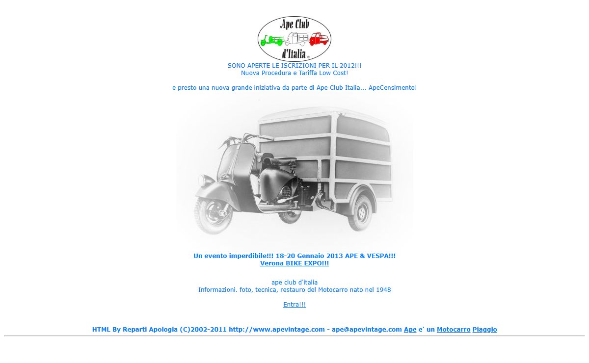 ApeVintage.com APE CLUB ITALIA