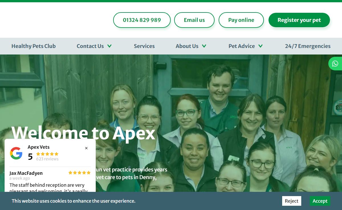 Independent vet practice in Denny, Falkirk | Apex Vets