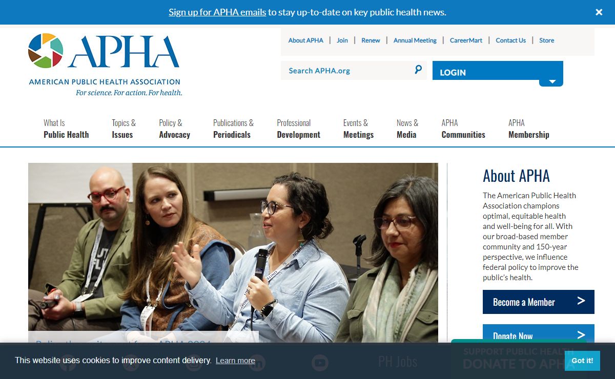 American Public Health Association — For science. For action. For health.