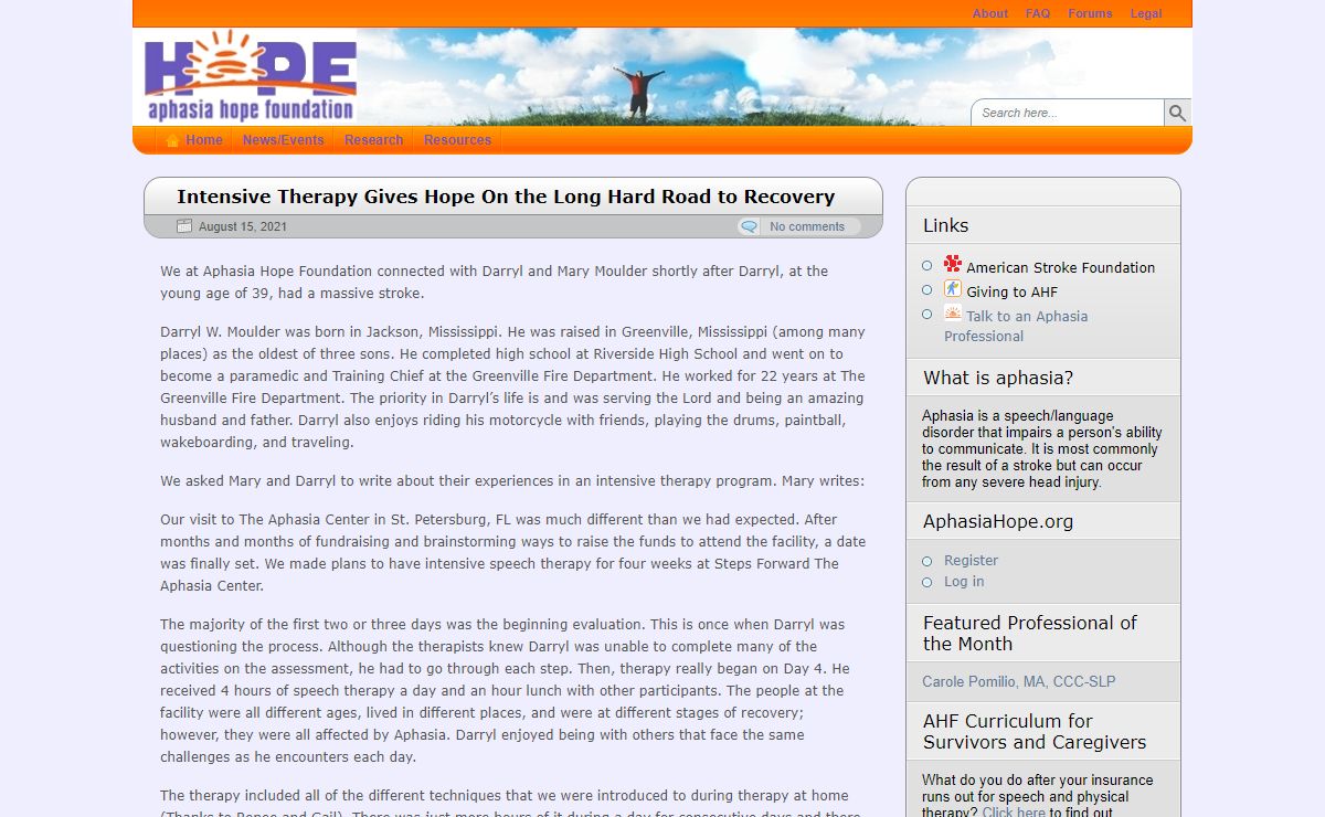 Aphasia Hope Foundation -
