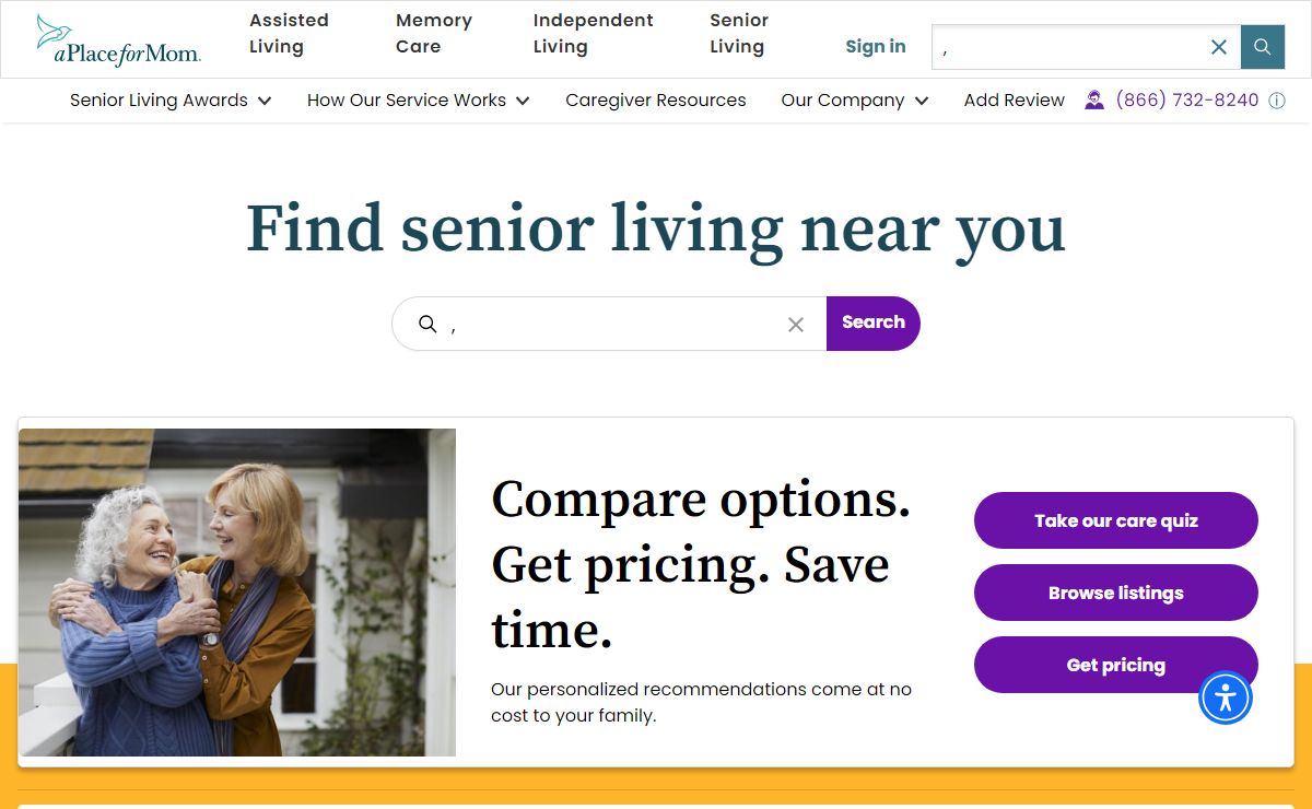 Find Assisted Living, Memory Care and Senior Living Near Me | A Place for Mom