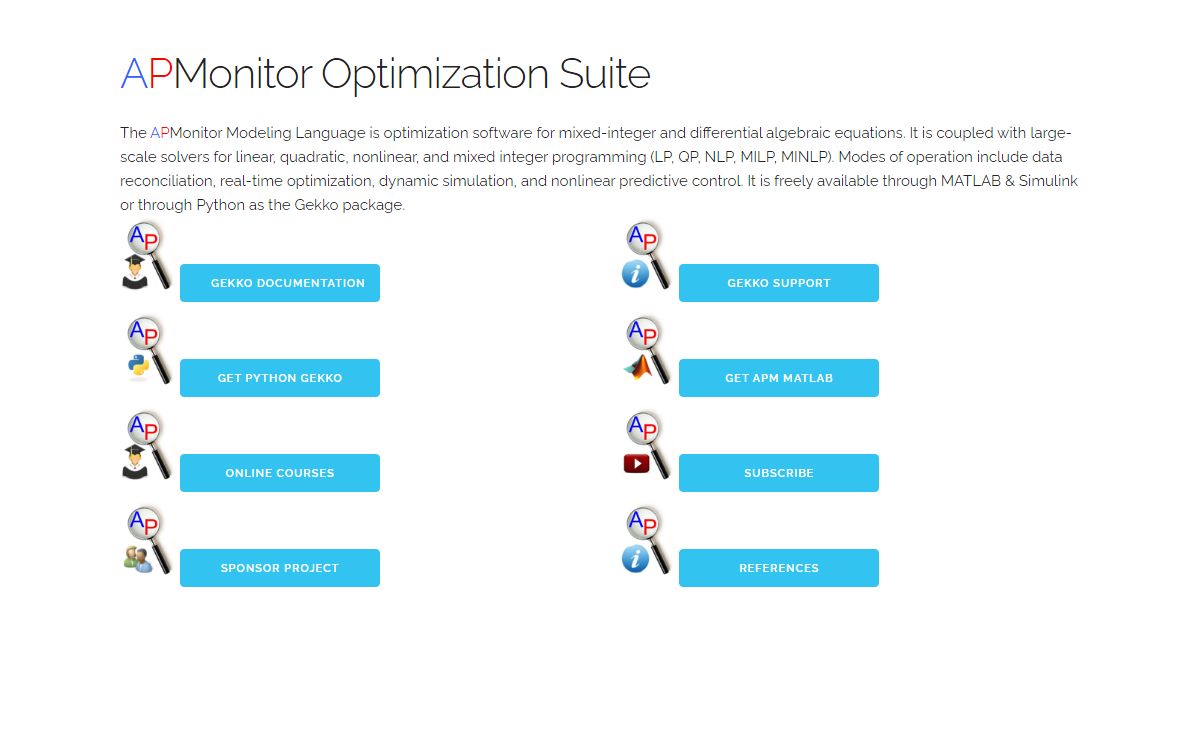 APMonitor Optimization Suite