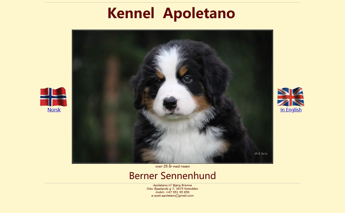 Velkommen til Kennel Apoletano