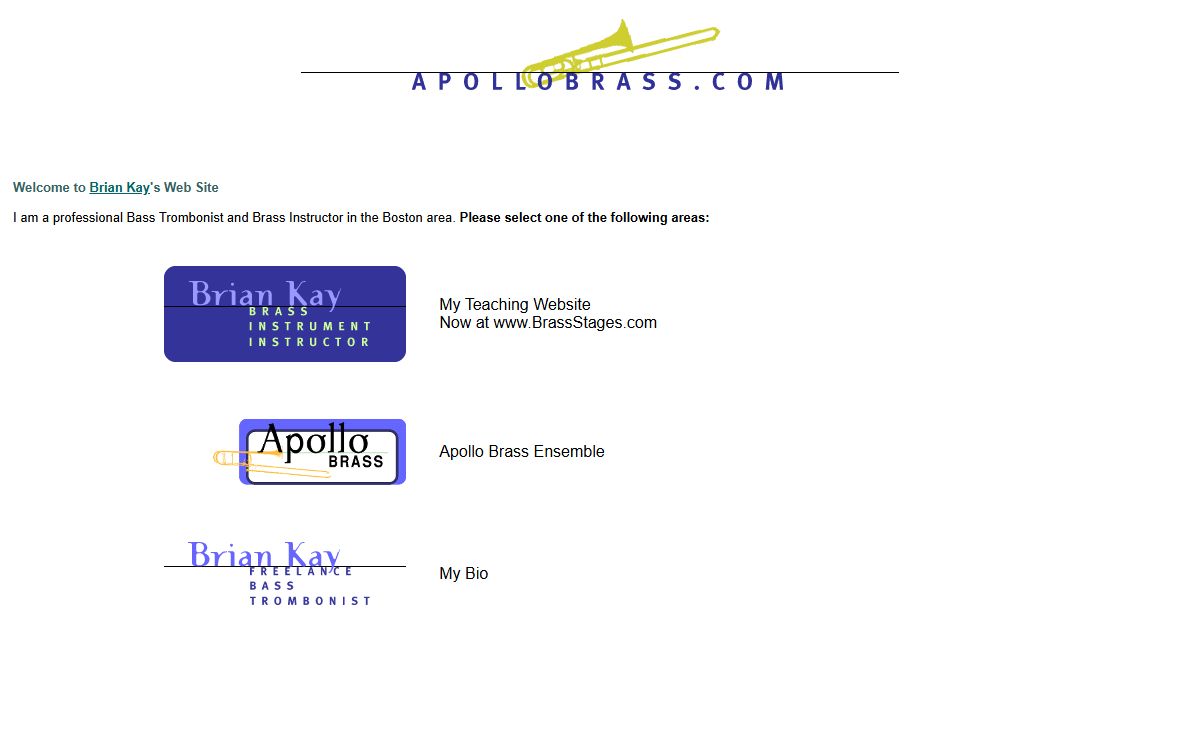 Apollo Brass - Home Page of Trombonist, Brian Kay