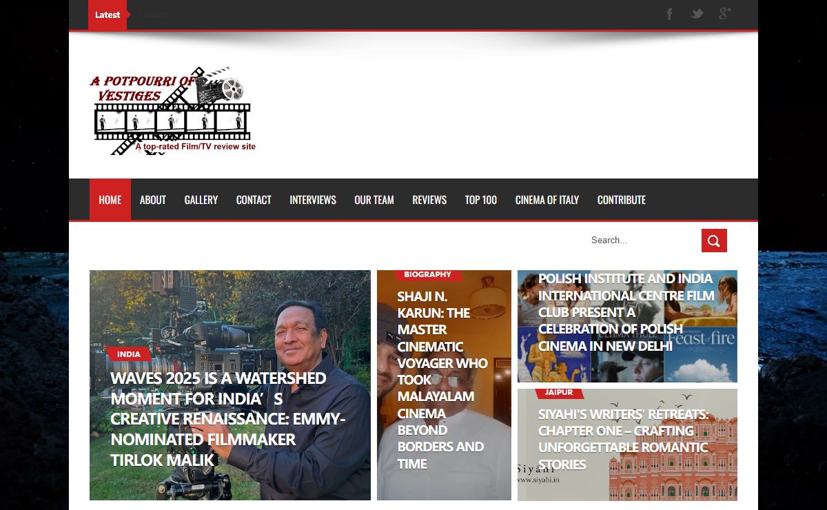 A Potpourri of Vestiges - Movies, Reviews, News, Trailers and more...