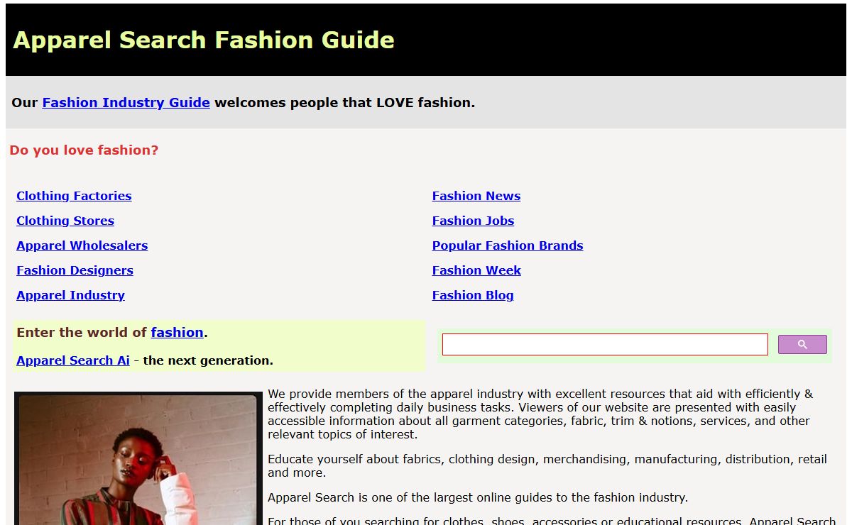 Apparel Search Fashion Industry Guide