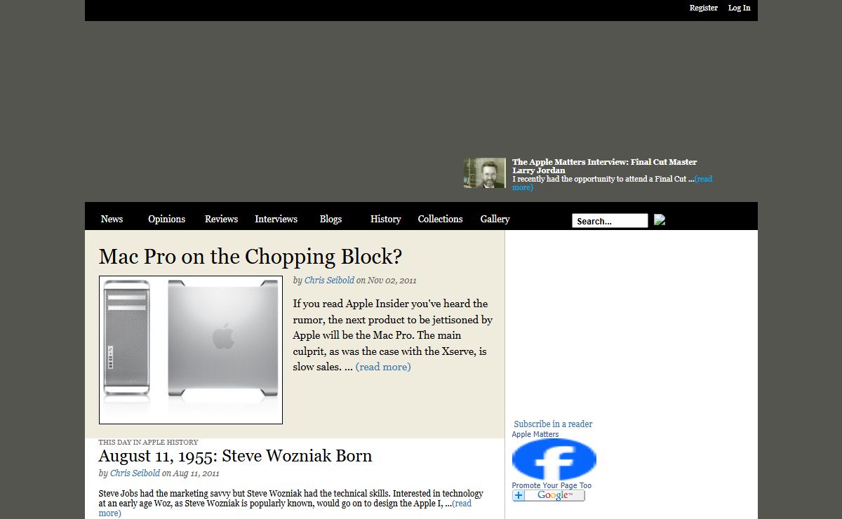 AppleMatters.com - A serious yet irreverent look at all things Apple