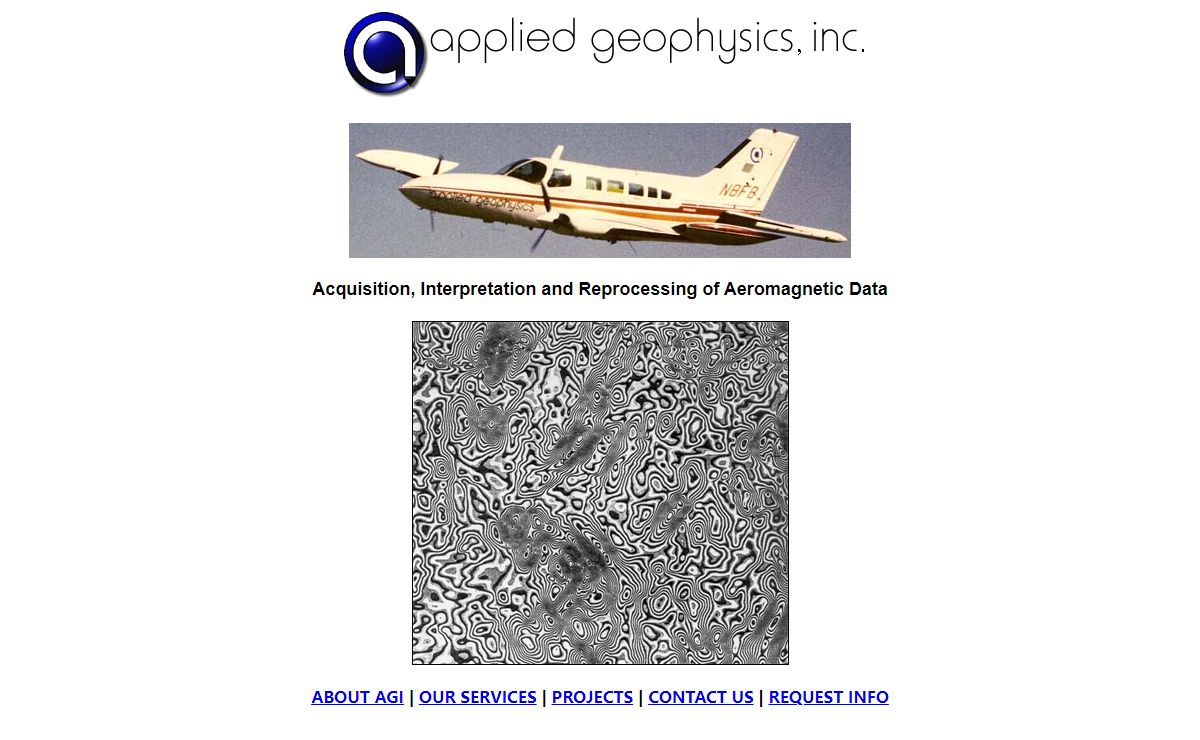 Aeromagnetic Data available from Applied Geophysics, Inc.
