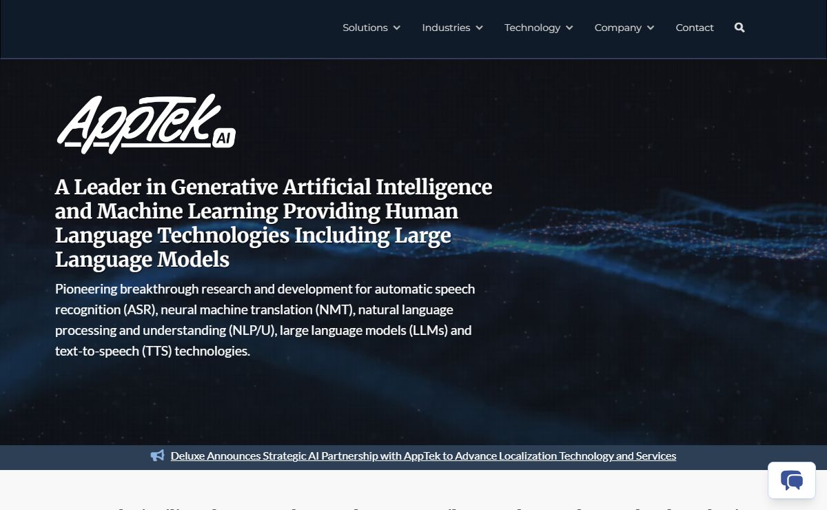 AppTek.ai Official Website - AI Language Technology Solutions