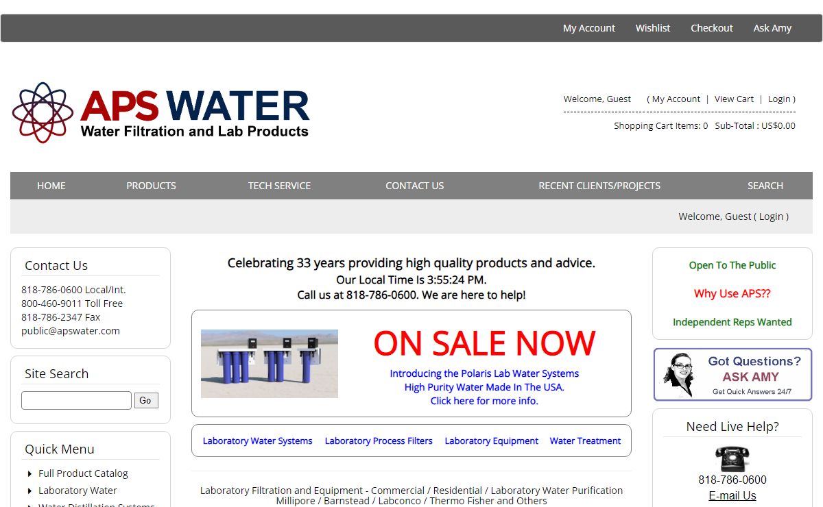 Laboratory Water Purification - Lab Equipment - Laboratory Filtration - Millipore Barnstead Thermo Filter Water Softener