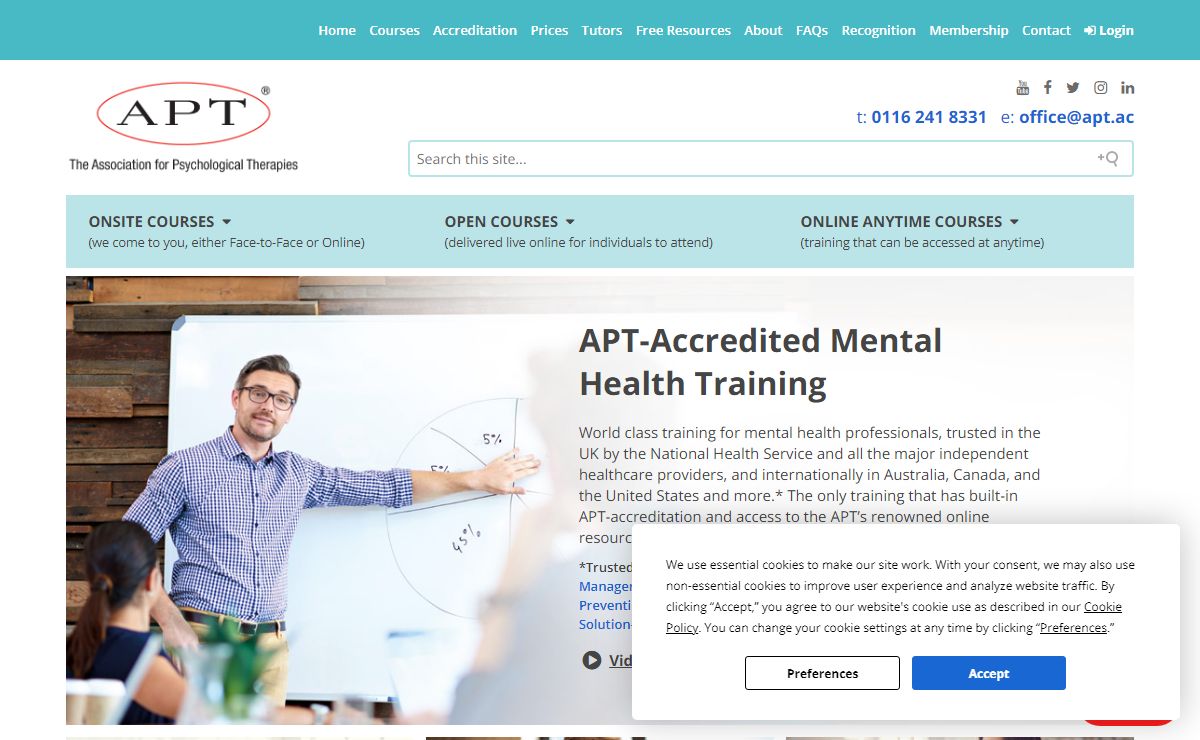 Accredited Mental Health Training for Professionals | APT
